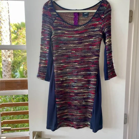 Anthropologie Maeve Stripe Swing Dress, Multicolor‎ Boucle - Small - Picture 3 of 4